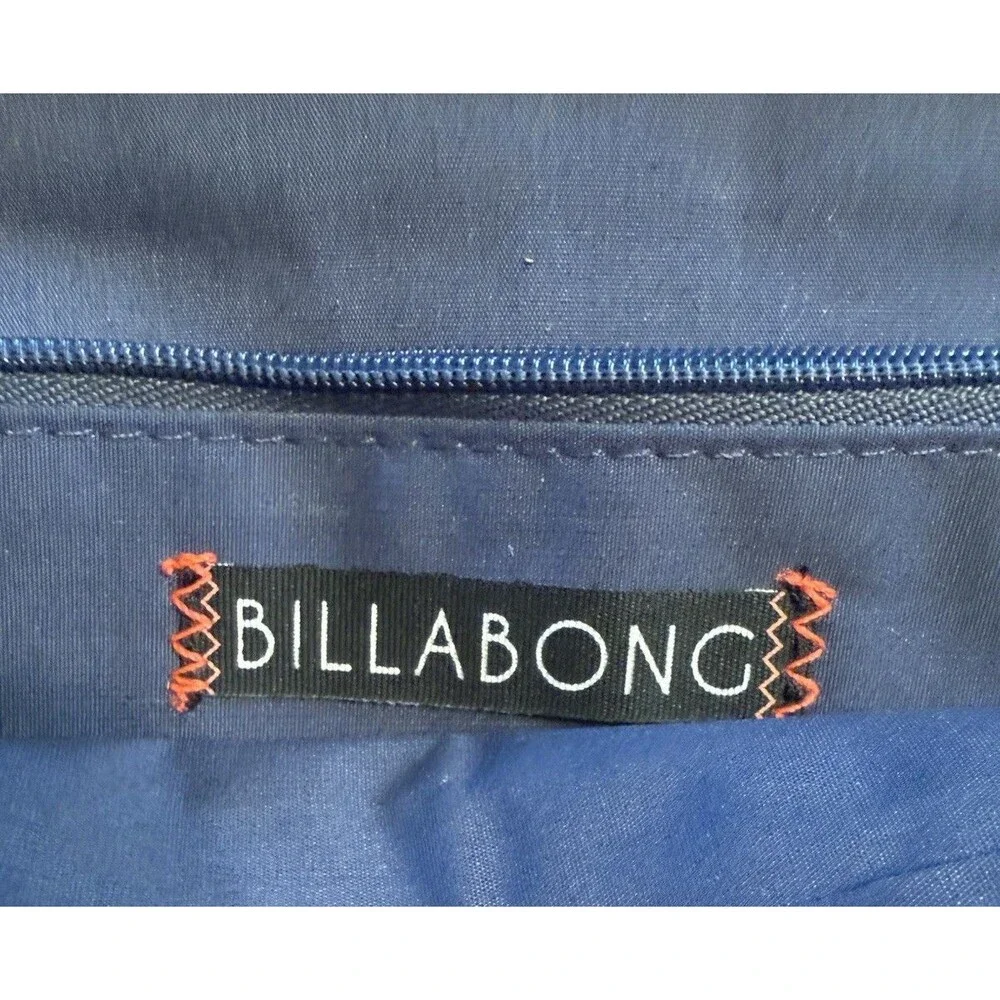 Y2K Billabong Cloth Wallet Blue Teal Floral 90s Snap Close 7.5”x4” Read